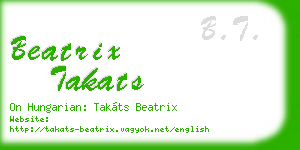 beatrix takats business card